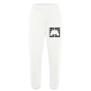 Game Designer Slogan - Heavyweight Jogging Pants - made by SPREAD  - OFF WHITE - Front