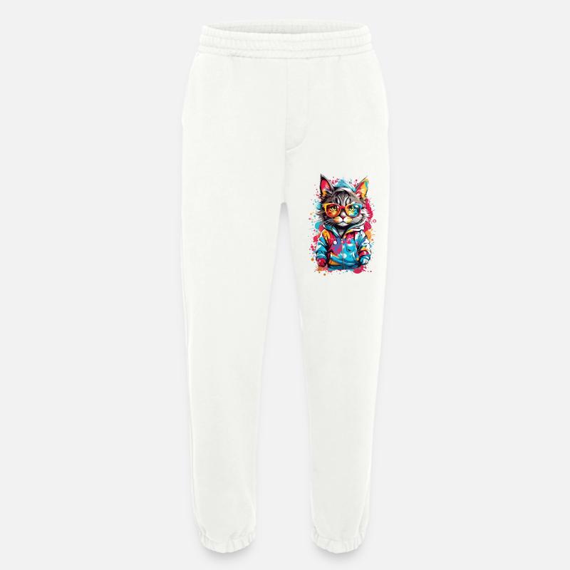Coole Katze - Heavyweight Jogginghose - made by SPREAD  - OFF WHITE