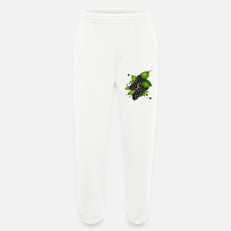 wunderschöne dunkelviolette Brombeeren mit Blätter - Heavyweight Jogginghose - made by SPREAD  - OFF WHITE