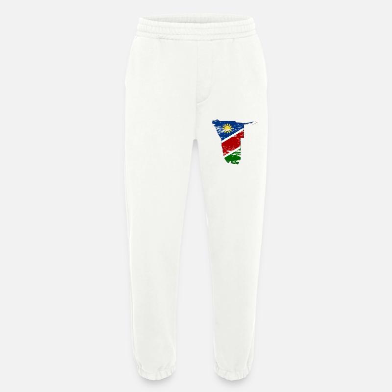 Namibia map used - Heavyweight Jogging Pants - made by SPREAD  - OFF WHITE