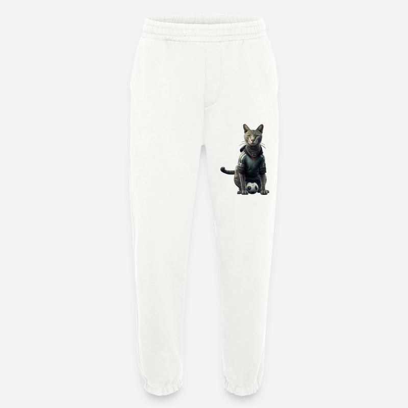 Fussball Katze - Heavyweight Jogginghose - made by SPREAD  - OFF WHITE