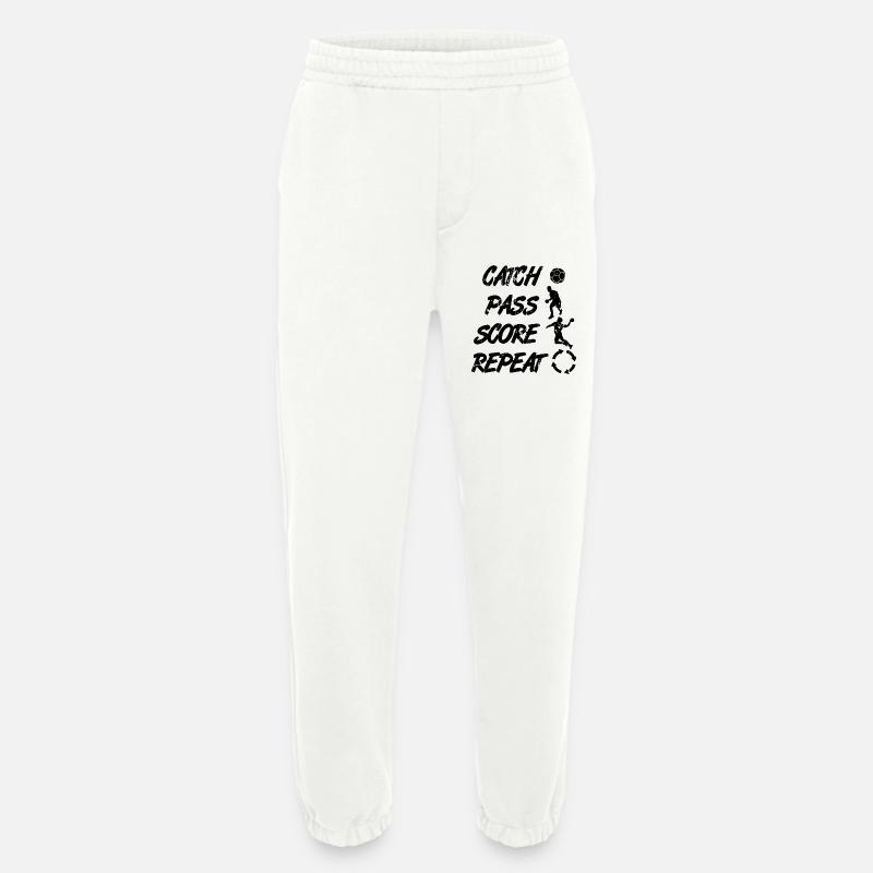 Catch, Pass, Repeat, Points - Heavyweight Jogging Pants - made by SPREAD  - OFF WHITE