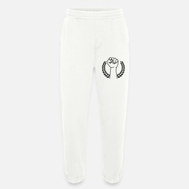 Faust im Lorbeerkranz hochgehalten - Heavyweight Jogginghose - made by SPREAD  - OFF WHITE