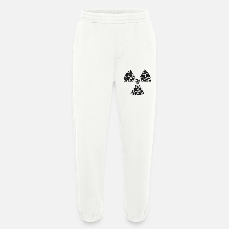 Against nuclear power - Heavyweight Jogging Pants - made by SPREAD  - OFF WHITE