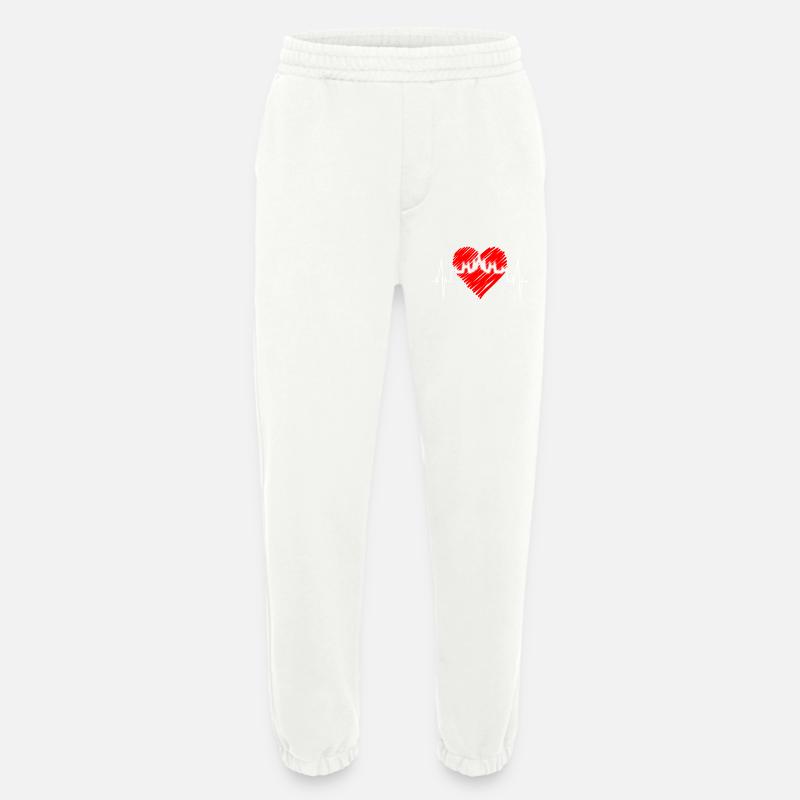 Budapest Skyline Herzschlag Ungarn Herz Budapester - Heavyweight Jogginghose - made by SPREAD - OFF WHITE
