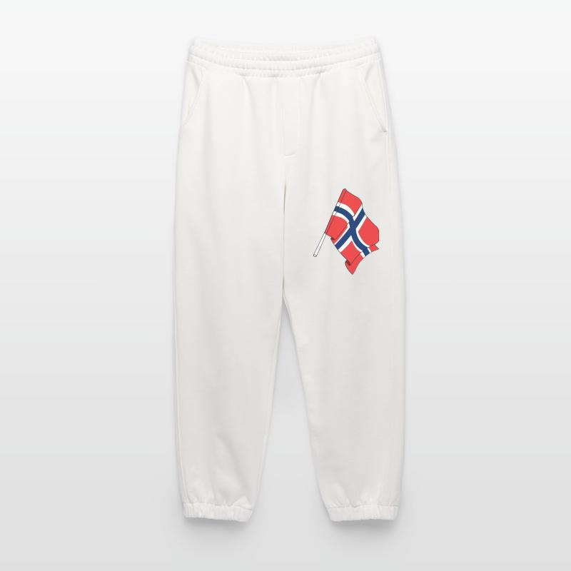 Drapeau Norvège Pantalon de jogging bio épais fabriqué en UE
