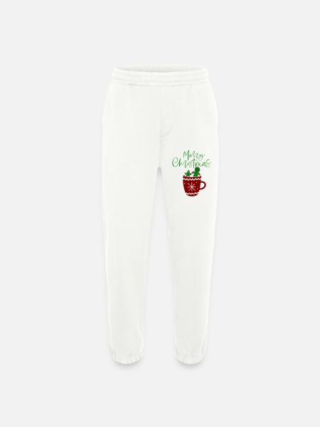 Joyeux Noël, Biscuits - Pantalon de jogging bio épais fabriqué en UE - OFF WHITE