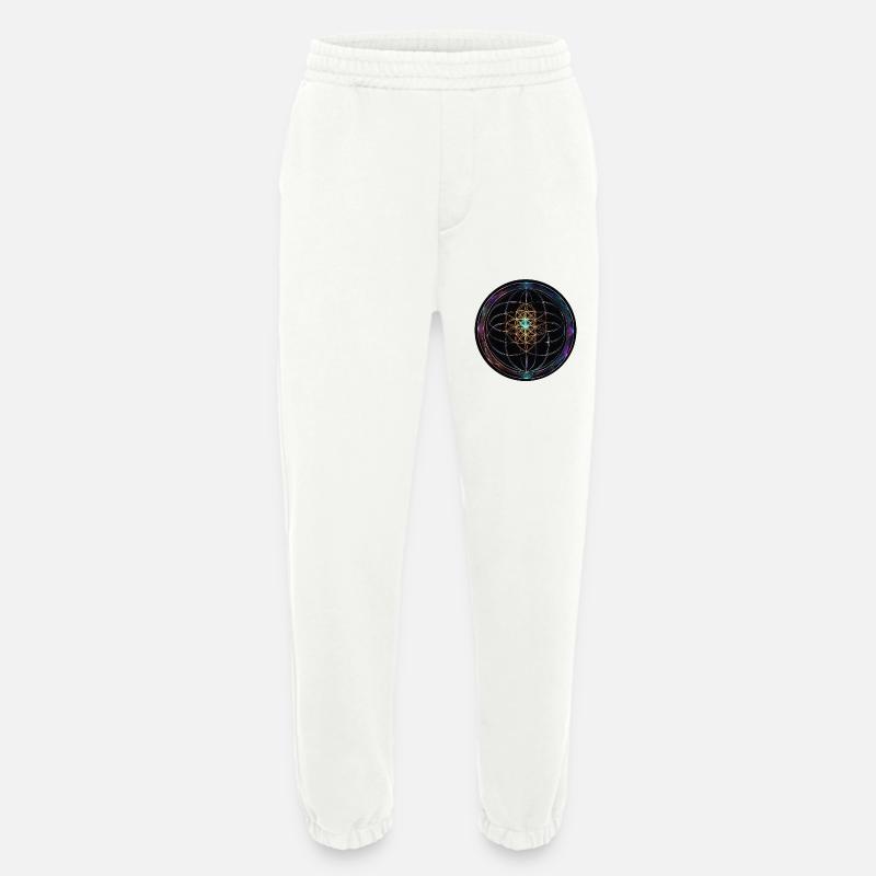 Metatron Scheiben Mandala Glow - Heavyweight Jogginghose - made by SPREAD  - OFF WHITE