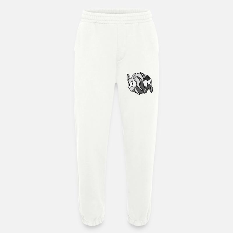 Yin Yang Okapi - Heavyweight Jogging Pants - made by SPREAD  - OFF WHITE