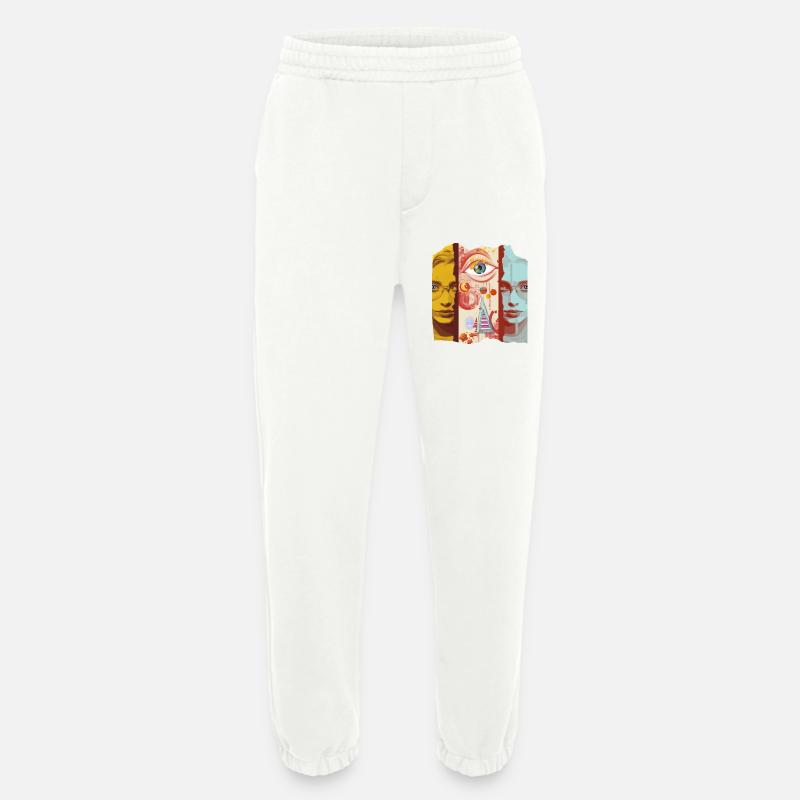 Modernes Kunstdesign - Heavyweight Jogginghose - made by SPREAD  - OFF WHITE