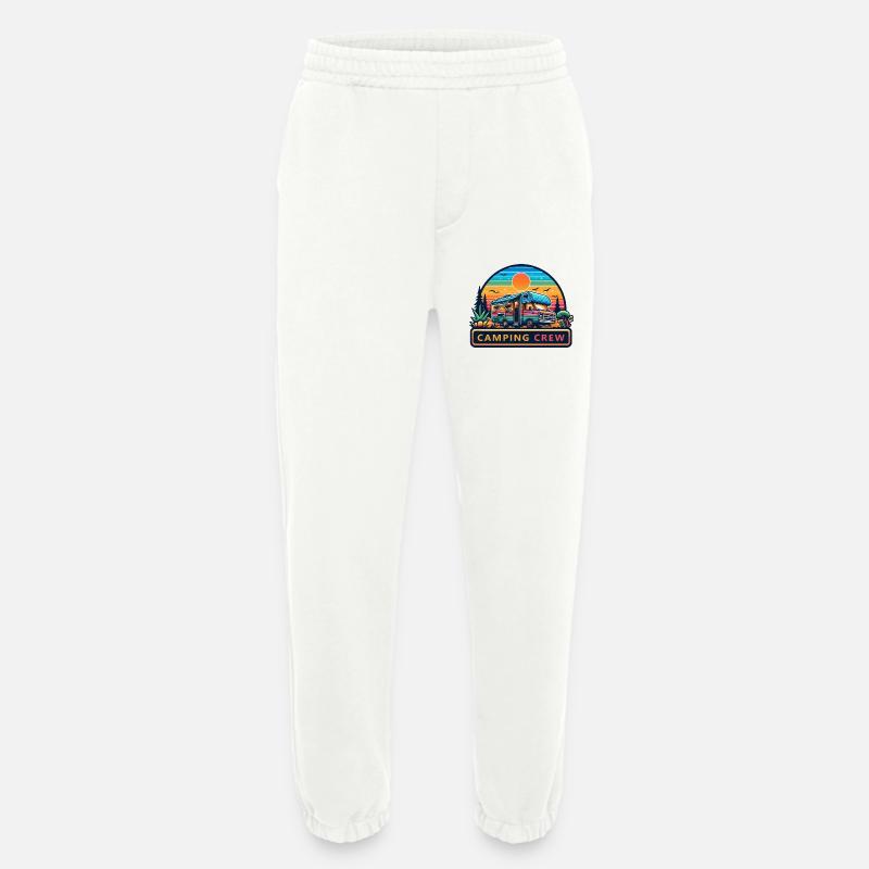 Retro Sunset Camping RV Crew - Heavyweight Jogginghose - made by SPREAD  - OFF WHITE