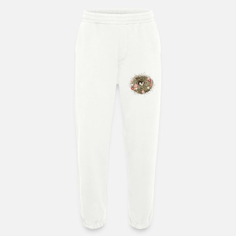 Vogelnest oder Osternest mit Trockenblumen - Heavyweight Jogginghose - made by SPREAD  - OFF WHITE