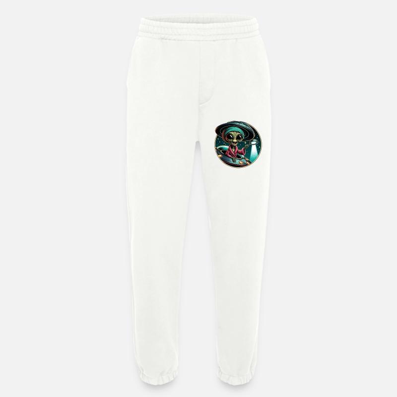 Alien detective in UFO light - Heavyweight Jogging Pants - made by SPREAD  - OFF WHITE
