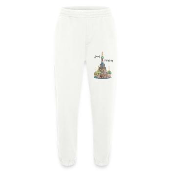 Saint-Pétersbourg, Église, Russie, Dessin à la main - Pantalon de jogging bio épais fabriqué en UE - OFF WHITE - Devant