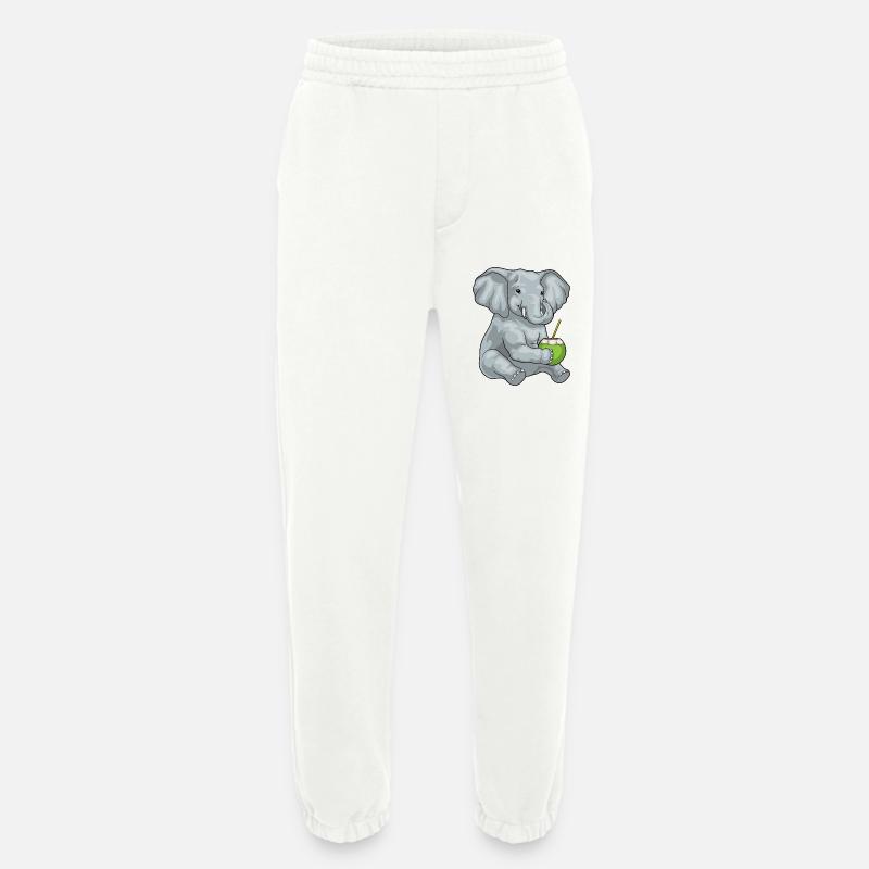 Elefant Kokosnuss - Heavyweight Jogginghose - made by SPREAD  - OFF WHITE