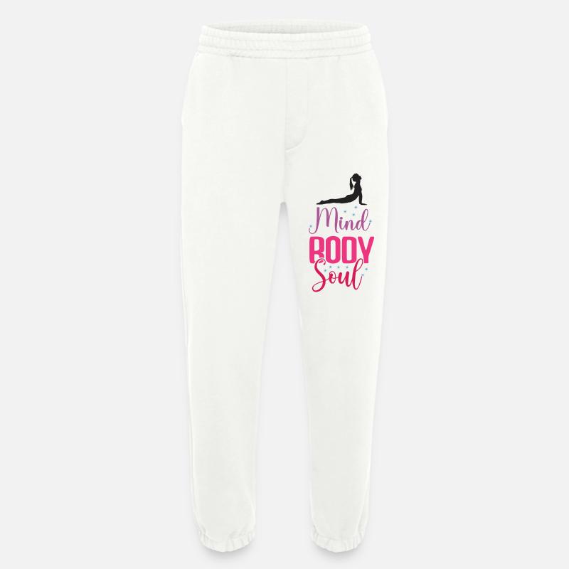 Yoga – Geist, Körper, Seele - Heavyweight Jogginghose - made by SPREAD  - OFF WHITE