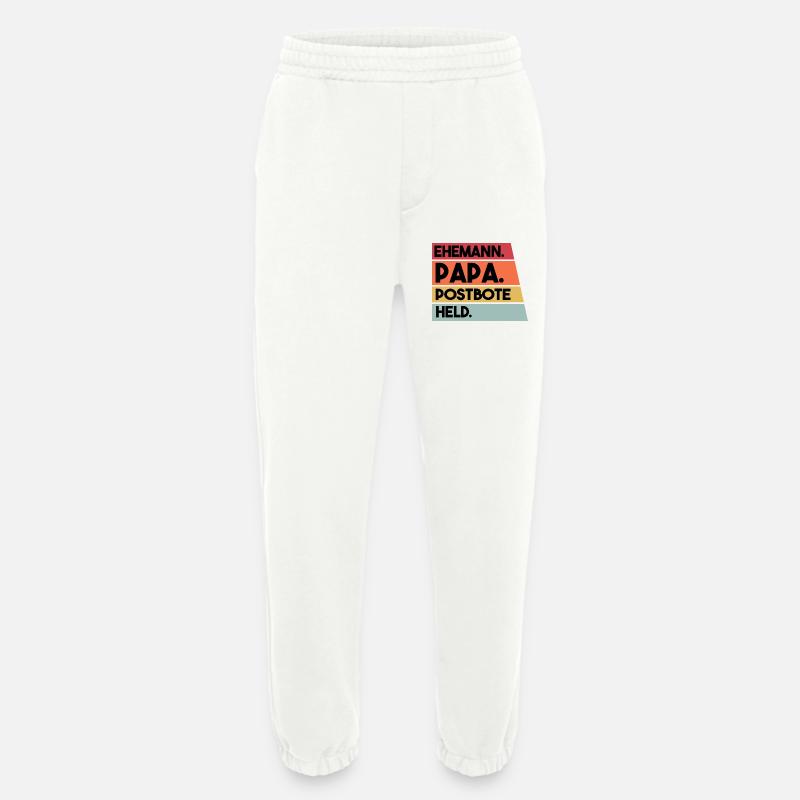 Ehemann Papa Beruf Postbote Held - Heavyweight Jogginghose - made by SPREAD - OFF WHITE