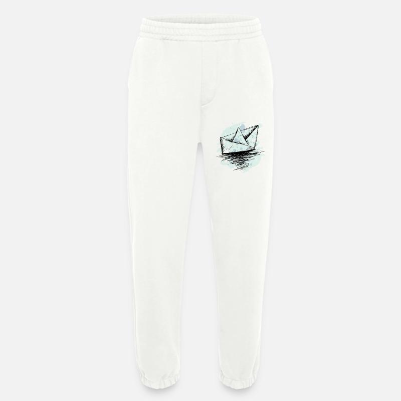 Teal Splash Origami-Boot - Heavyweight Jogginghose - made by SPREAD  - OFF WHITE