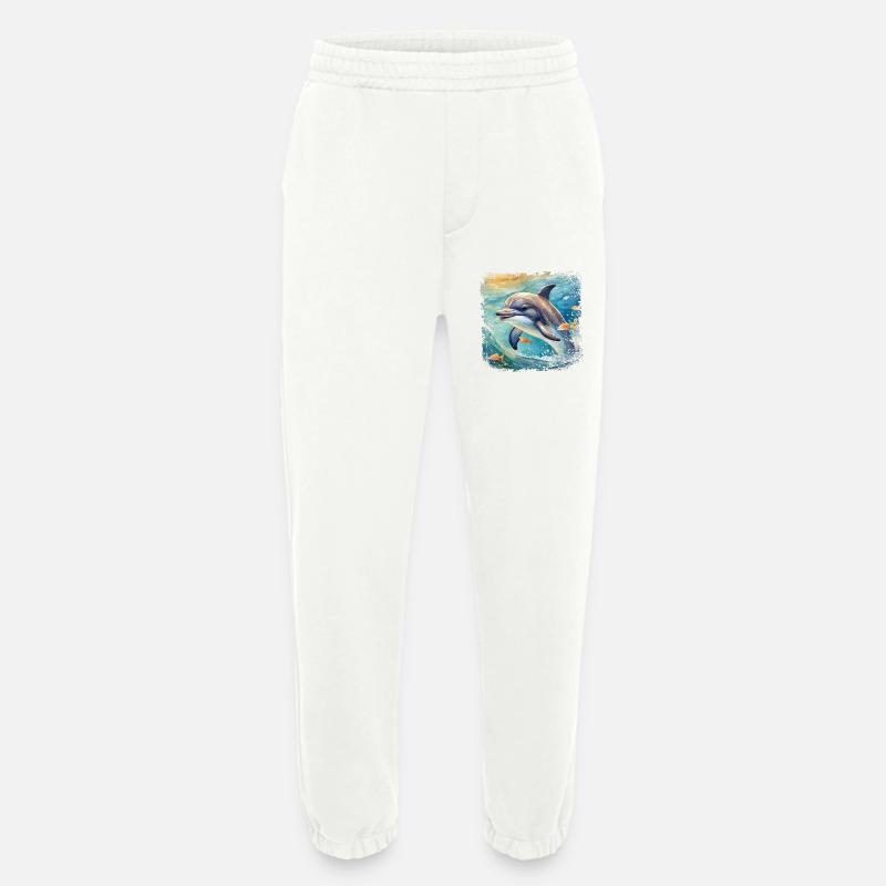 Niedlicher junger Delfin im Kinderbuchstil - Heavyweight Jogginghose - made by SPREAD  - OFF WHITE