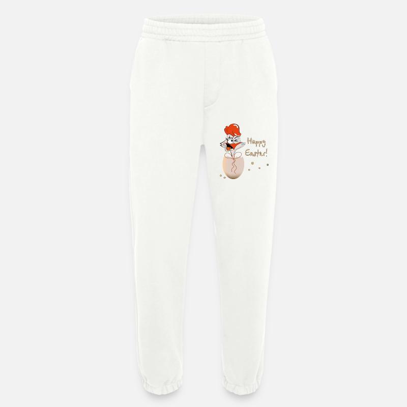 Happy Easter Hahn Ostern - Heavyweight Jogginghose - made by SPREAD  - OFF WHITE