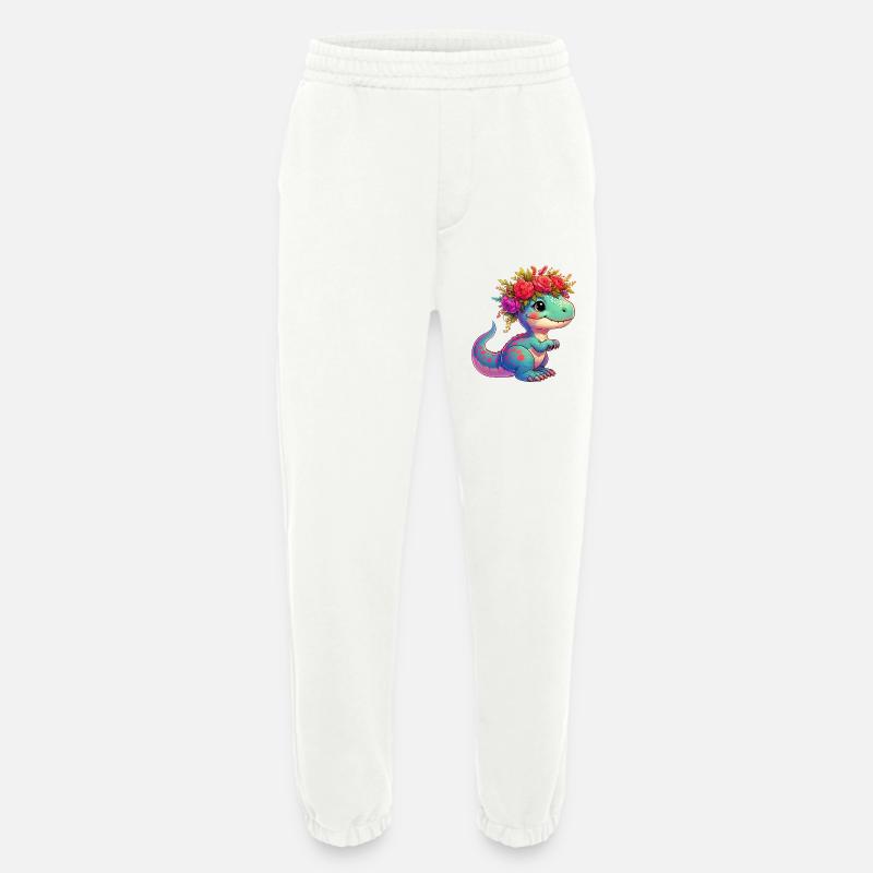 Dinosaur - Heavyweight Jogging Pants - made by SPREAD  - OFF WHITE