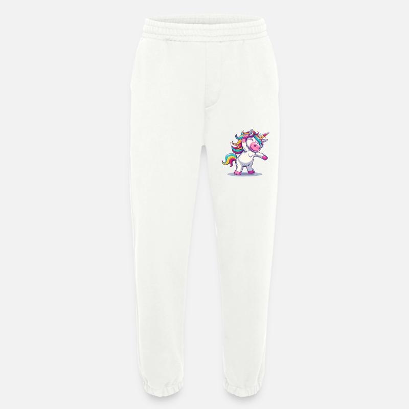 Dancing Unicorn - Heavyweight Jogging Pants - made by SPREAD - OFF WHITE
