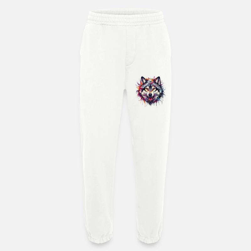 Wolf - Heavyweight Jogging Pants - made by SPREAD  - OFF WHITE