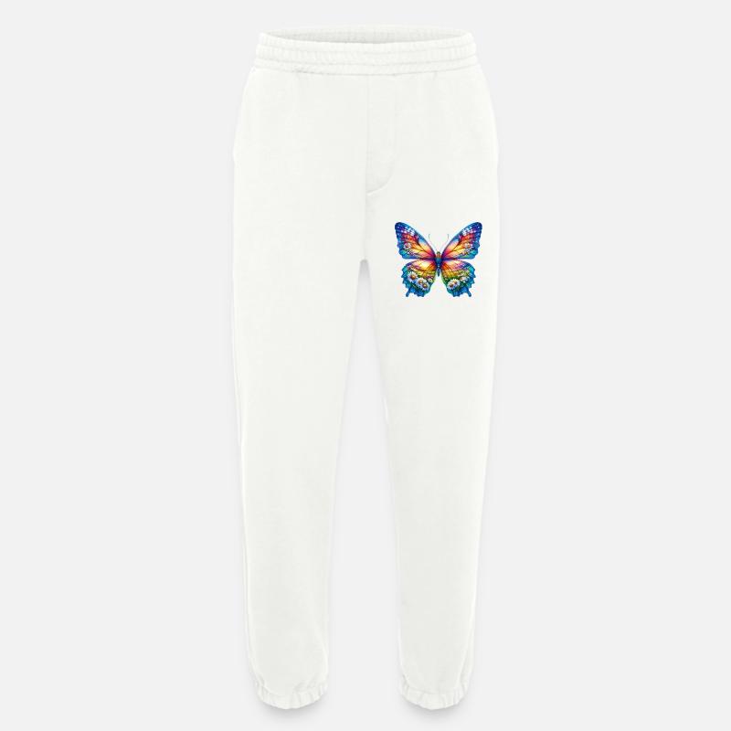 Schmetterlingsblumen Gänseblümchen Gänseblümchen - Heavyweight Jogginghose - made by SPREAD  - OFF WHITE