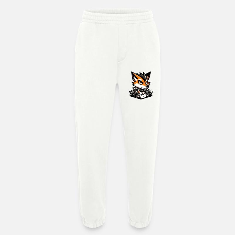 A cartoon style punk rock fox - Heavyweight Jogging Pants - made by SPREAD  - OFF WHITE