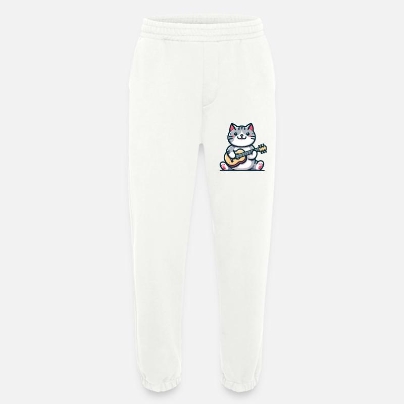 Die Gitarre klimpernde Katze - Heavyweight Jogginghose - made by SPREAD  - OFF WHITE