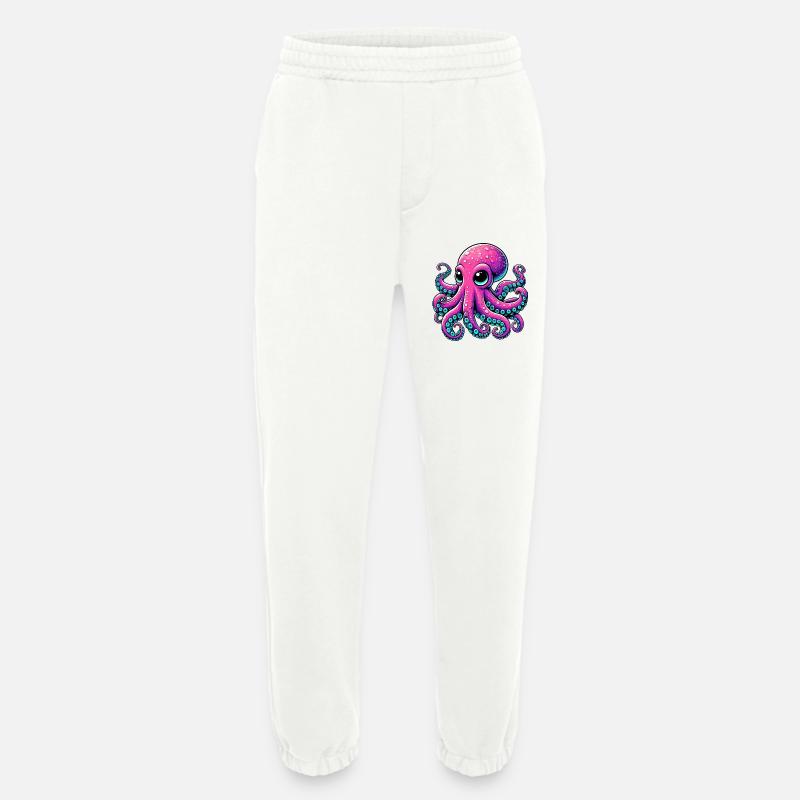 Octopus - Heavyweight Jogging Pants - made by SPREAD  - OFF WHITE
