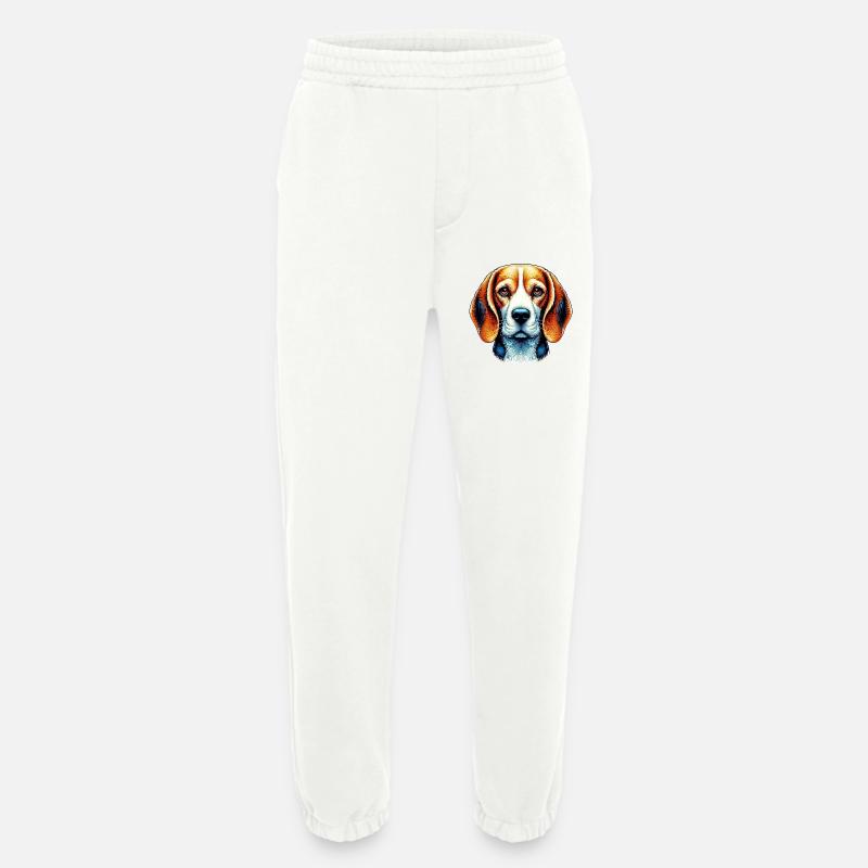 Beagle Hund - Heavyweight Jogginghose - made by SPREAD  - OFF WHITE