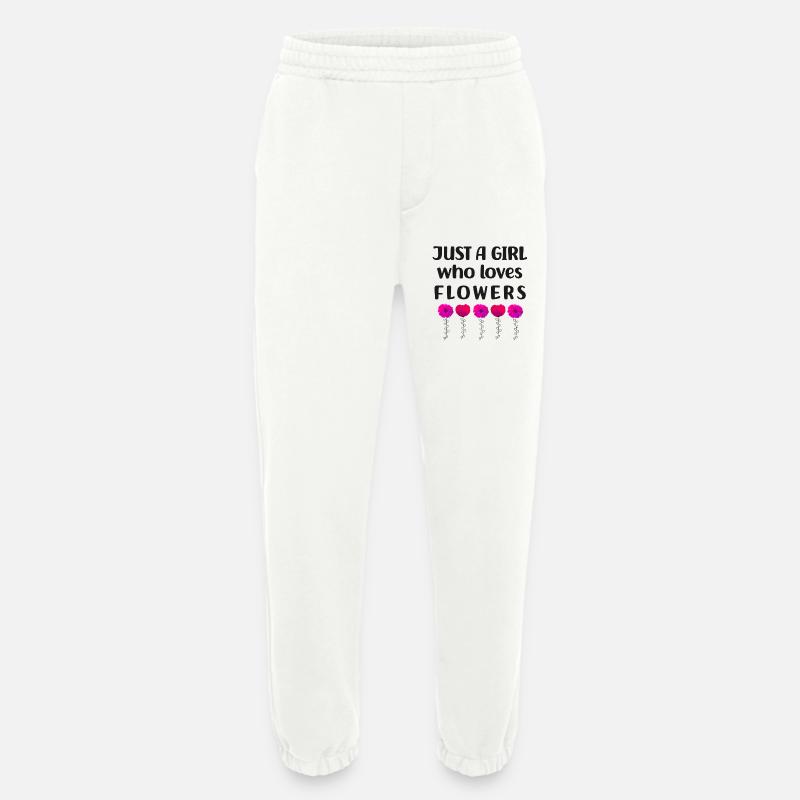 Nur ein Mädchen, das Blumen liebt - Heavyweight Jogginghose - made by SPREAD  - OFF WHITE