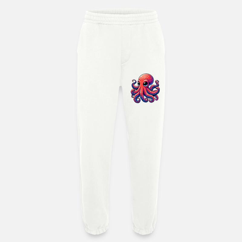 Octopus - Heavyweight Jogging Pants - made by SPREAD  - OFF WHITE