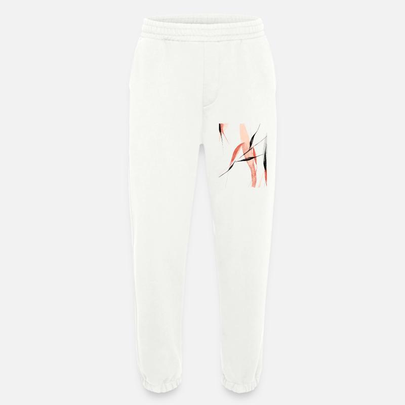 Abstract willow branches - Heavyweight Jogging Pants - made by SPREAD  - OFF WHITE