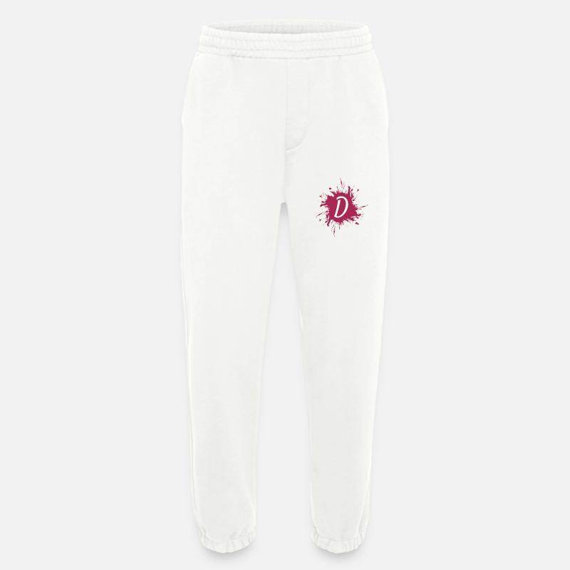 Letter D - initial letter D - Heavyweight Jogging Pants - made by SPREAD - OFF WHITE