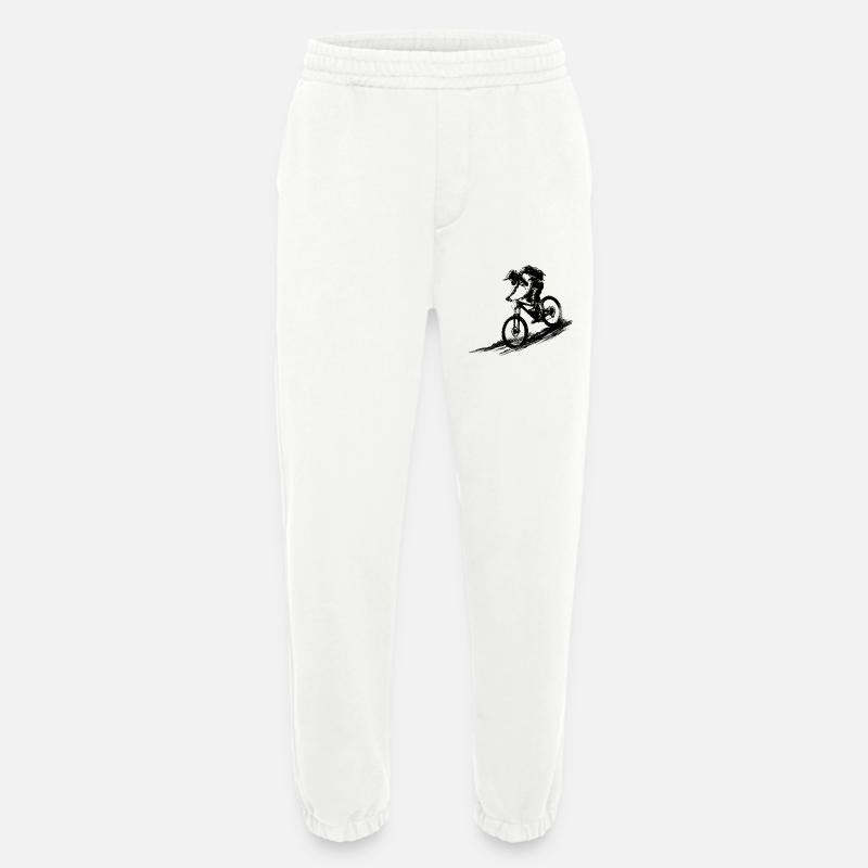 VTT Silhouette Downhill Minimal - Pantalon de jogging bio épais fabriqué en UE - OFF WHITE
