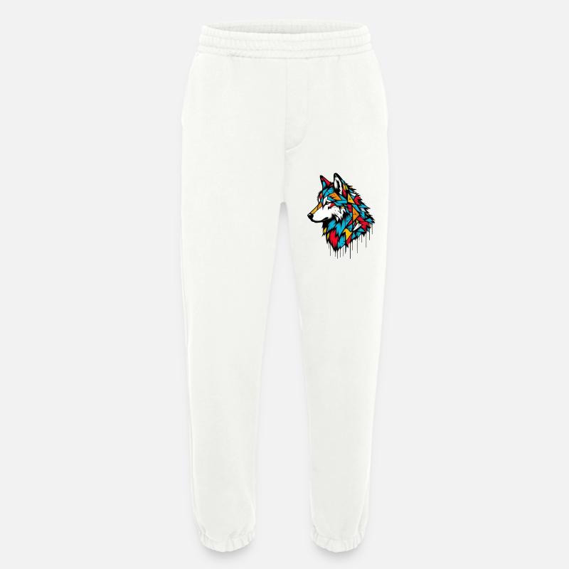 Wolf - Heavyweight Jogging Pants - made by SPREAD  - OFF WHITE