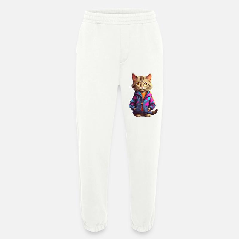 Stilvolle Stadtkatze - Heavyweight Jogginghose - made by SPREAD  - OFF WHITE