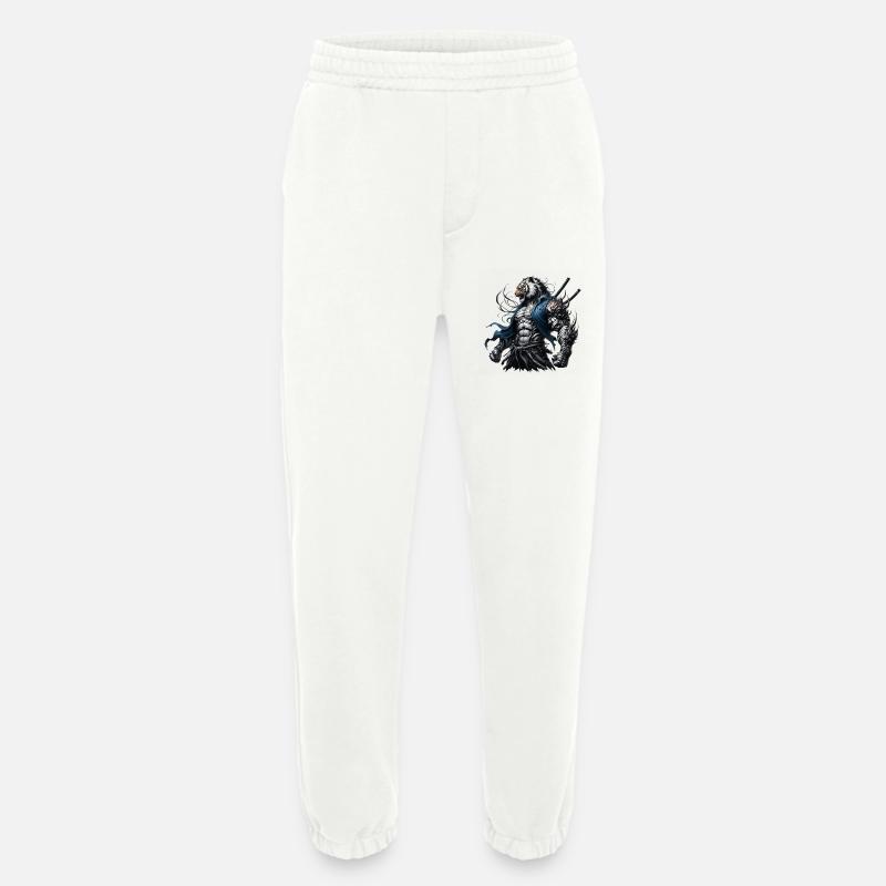 Samurai Tiger - Heavyweight Jogging Pants - made by SPREAD  - OFF WHITE