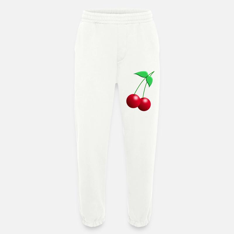 Zwillings Kirschen mit Blättern - Heavyweight Jogginghose - made by SPREAD - OFF WHITE