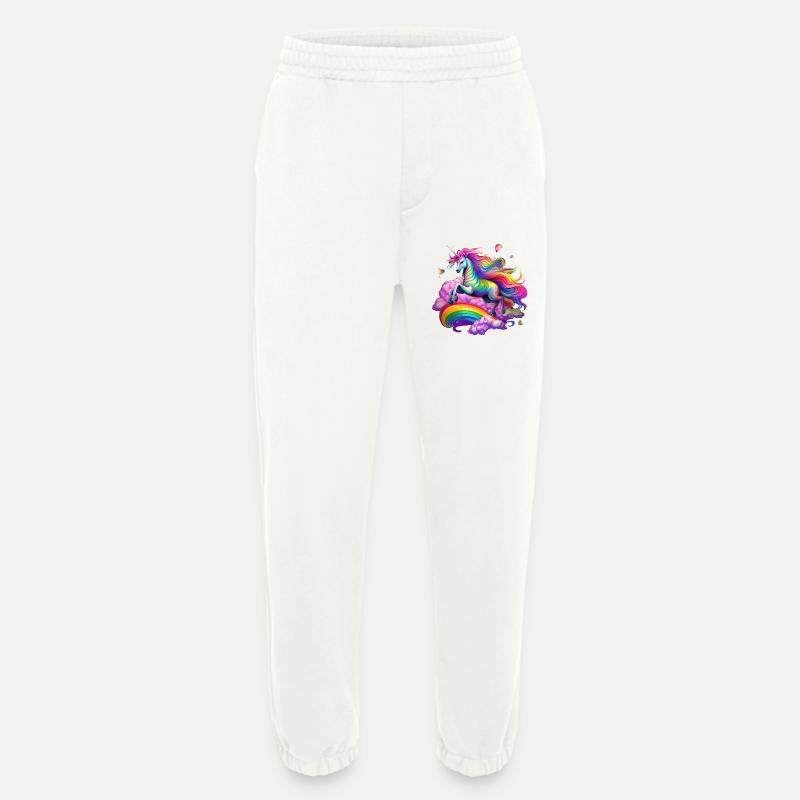 Fee Regenbogen Einhorn - Heavyweight Jogginghose - made by SPREAD  - OFF WHITE