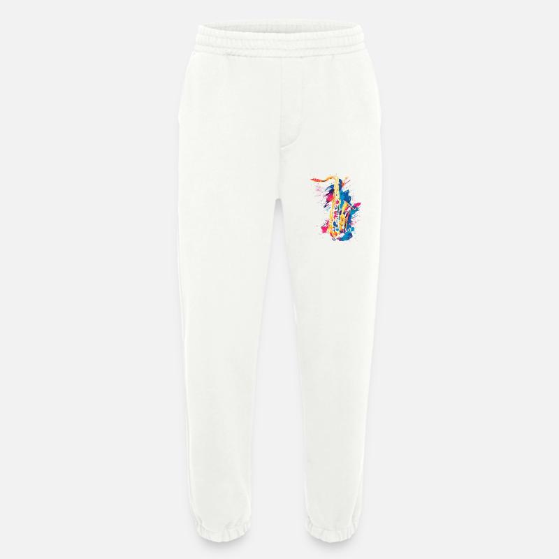 Saxophon Graffiti - Heavyweight Jogginghose - made by SPREAD  - OFF WHITE