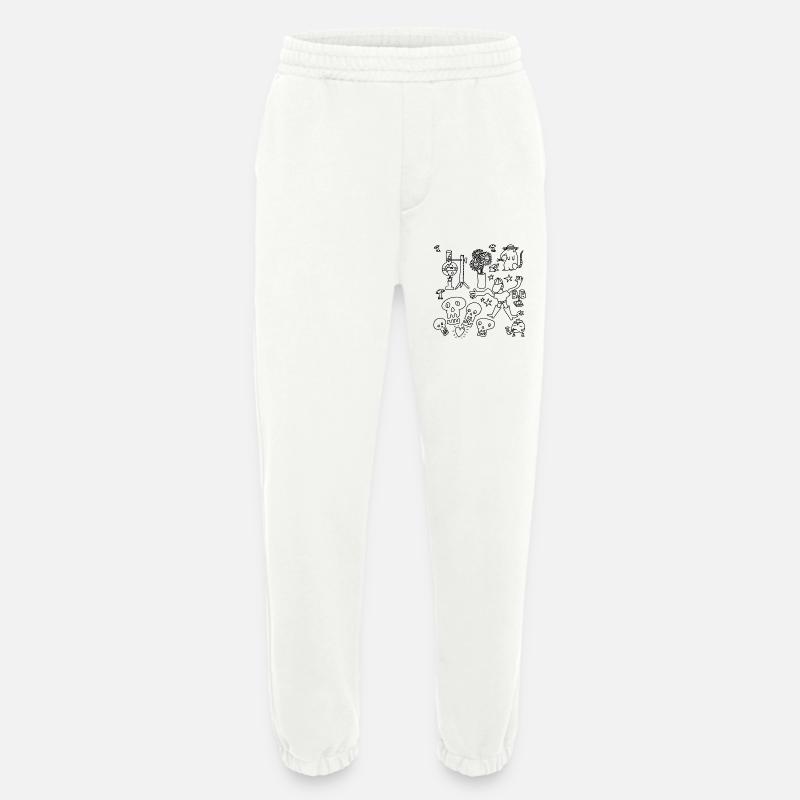 Kritzeln oder nach Hause gehen - Heavyweight Jogginghose - made by SPREAD  - OFF WHITE