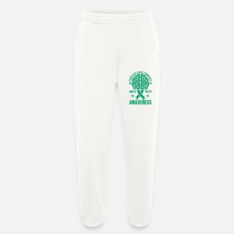 Depression Help - Mental Breakdown - Heavyweight Jogging Pants - made by SPREAD  - OFF WHITE