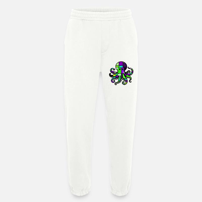 Pieuvre - Pantalon de jogging bio épais fabriqué en UE - OFF WHITE