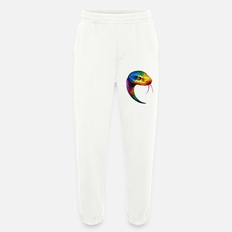 Schlange Python Kobra Mamba Klapperschlange Snake - Heavyweight Jogginghose - made by SPREAD  - OFF WHITE