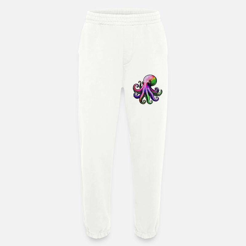 Octopus - Heavyweight Jogging Pants - made by SPREAD  - OFF WHITE