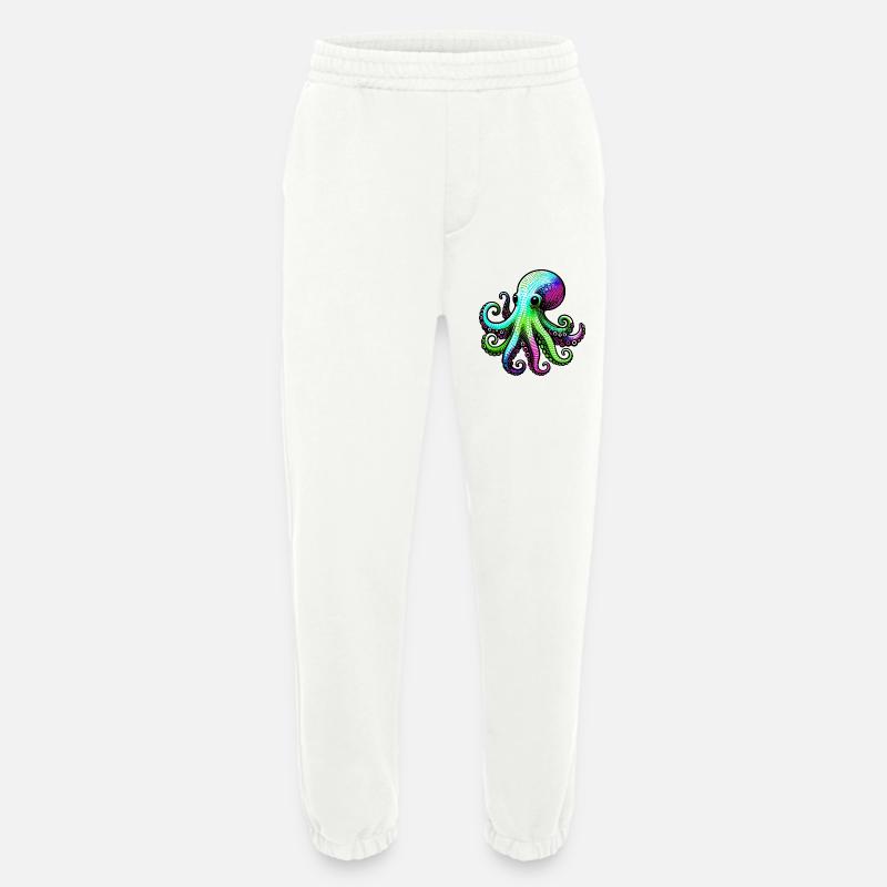 Octopus - Heavyweight Jogging Pants - made by SPREAD - OFF WHITE