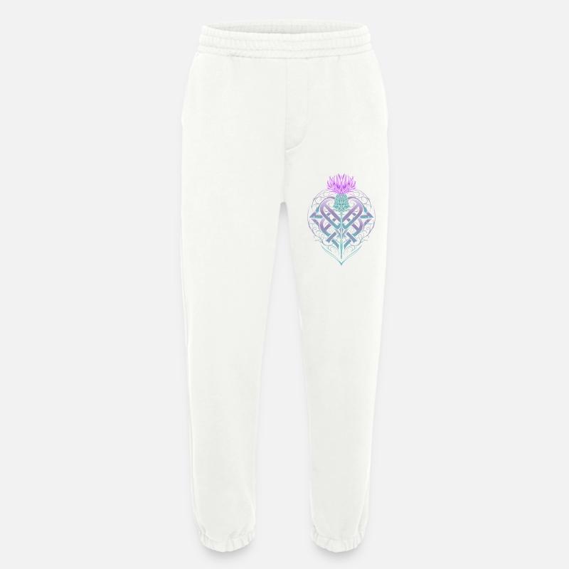 Thistle Shield Celtic Knots Thistle Lover - Heavyweight Jogging Pants - made by SPREAD  - OFF WHITE